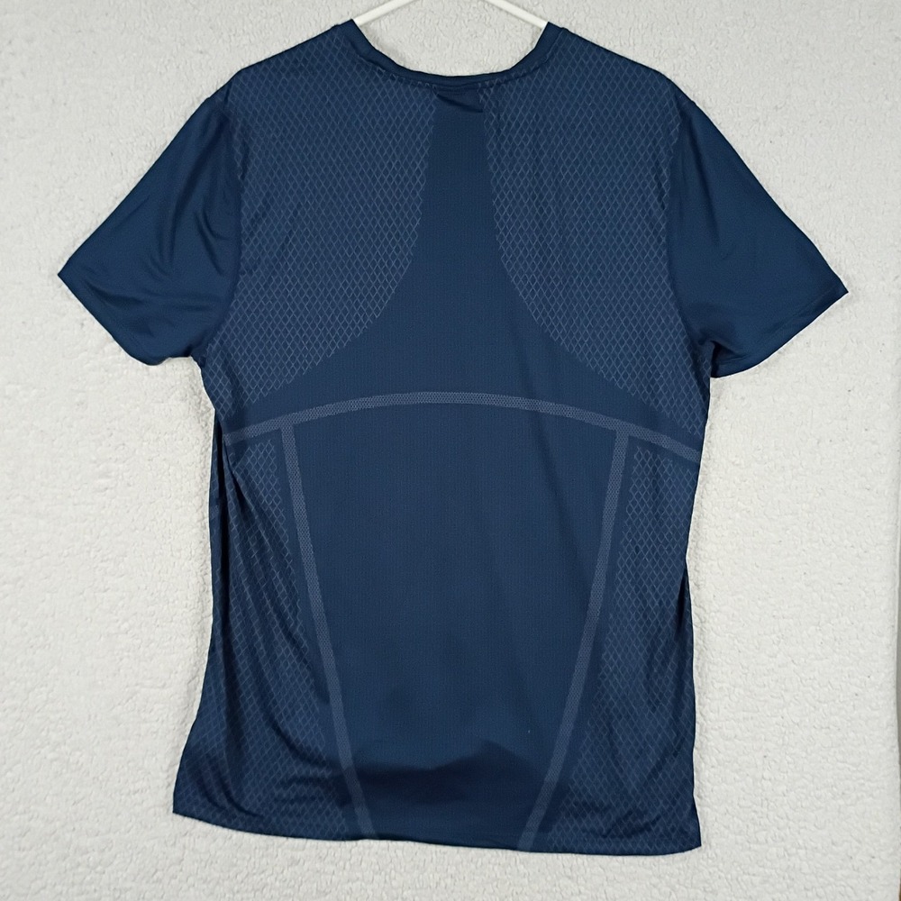 Spyder Active Shirt Mens Large Blue Short Sleeve Performance Athletic Mesh Tee - Picture 6 of 10